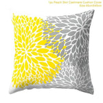 Frigg Yellow Black Geometric Pattern Square Cushion Cover