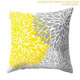 Frigg Yellow Black Geometric Pattern Square Cushion Cover