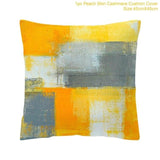 Frigg Yellow Black Geometric Pattern Square Cushion Cover