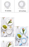 Tableware Gold Edge Irregular Ceramic Plate Floral Shape