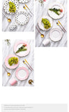 Tableware Gold Edge Irregular Ceramic Plate Floral Shape