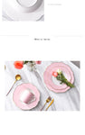 Tableware Gold Edge Irregular Ceramic Plate Floral Shape