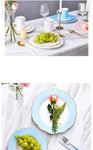 Tableware Gold Edge Irregular Ceramic Plate Floral Shape