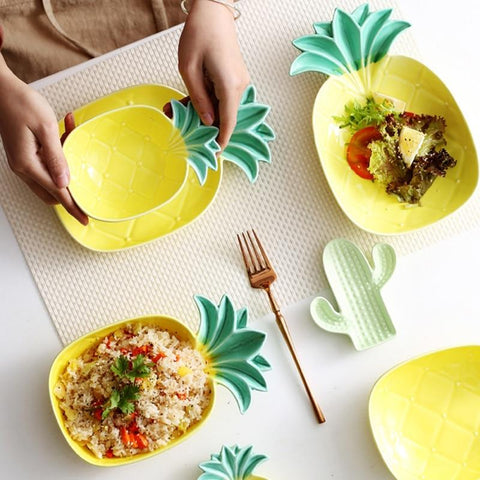 Pineapple Shape Ceramic Plate