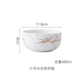 White Black Golden Ceramic Dishes And Plate