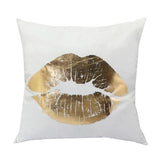 Black Golden Leaves Cushion Bronzing Gold
