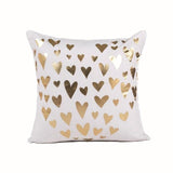 Black Golden Leaves Cushion Bronzing Gold