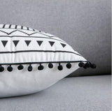 Black White Velvet pillowcase cushion