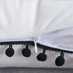 Black White Velvet pillowcase cushion
