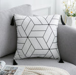 Black White Velvet pillowcase cushion