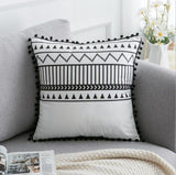 Black White Velvet pillowcase cushion