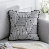 Black White Velvet pillowcase cushion