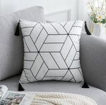 Black White Velvet pillowcase cushion