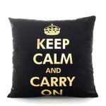 Black Golden Leaves Cushion Bronzing Gold