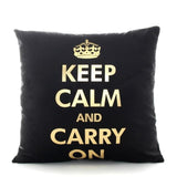 Black Golden Leaves Cushion Bronzing Gold