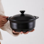 New High temperature resistant open fire  small flat pot ceramic soup pot