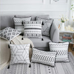 Black White Velvet pillowcase cushion