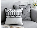 Black White Velvet pillowcase cushion