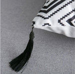 Black White Velvet pillowcase cushion