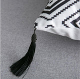 Black White Velvet pillowcase cushion