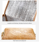 Waterproof Rattan Lunch Bags Food Storage Container Portable Lunch Box
