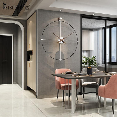 NEW Minimalist Metal Iron Silent Large Wall Clock