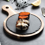 Solid Wood Slate Dinner Plate