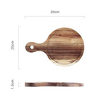 Solid Wood Slate Dinner Plate