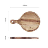 Solid Wood Slate Dinner Plate