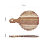 Solid Wood Slate Dinner Plate