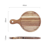 Solid Wood Slate Dinner Plate