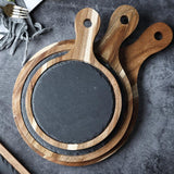 Solid Wood Slate Dinner Plate