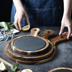 Solid Wood Slate Dinner Plate