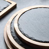 Solid Wood Slate Dinner Plate