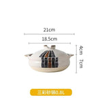 Ceramic Soup Rice Casserole Household Stew Pot