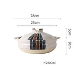 Ceramic Soup Rice Casserole Household Stew Pot