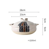 Ceramic Soup Rice Casserole Household Stew Pot