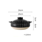 Ceramic Soup Rice Casserole Household Stew Pot