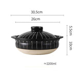 Ceramic Soup Rice Casserole Household Stew Pot