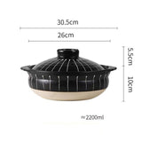 Ceramic Soup Rice Casserole Household Stew Pot