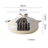 Ceramic Soup Rice Casserole Household Stew Pot