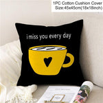 Frigg Yellow Black Geometric Pattern Square Cushion Cover