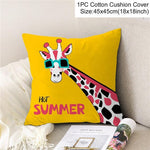 Frigg Yellow Black Geometric Pattern Square Cushion Cover