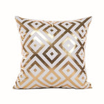 Black Golden Leaves Cushion Bronzing Gold