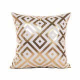 Black Golden Leaves Cushion Bronzing Gold