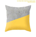 Frigg Yellow Black Geometric Pattern Square Cushion Cover
