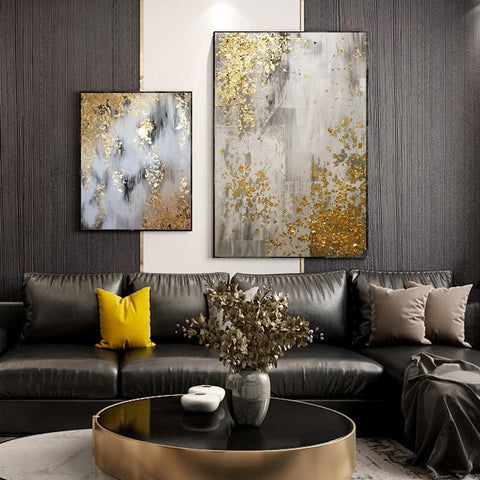 Golden oil painting