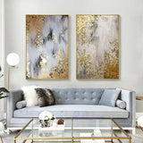 Golden oil painting