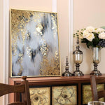 Golden oil painting