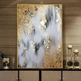 Golden oil painting